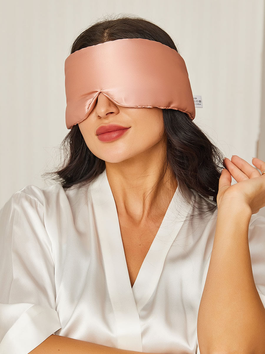 SilkSerenity - Elegant One-Piece Silk Sleep Mask