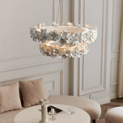 Illunor | Elegant Chandelier with Modern Touch of Ceramic Flowers 2