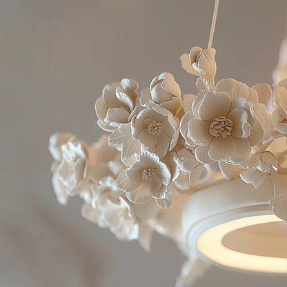 Illunor | Elegant Chandelier with Modern Touch of Ceramic Flowers 3