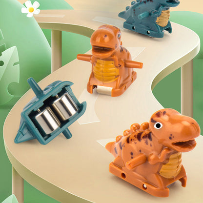 Interactive Dinosaur Race Track with Automatic Climbing Cars and LED Lighting for Kids 4