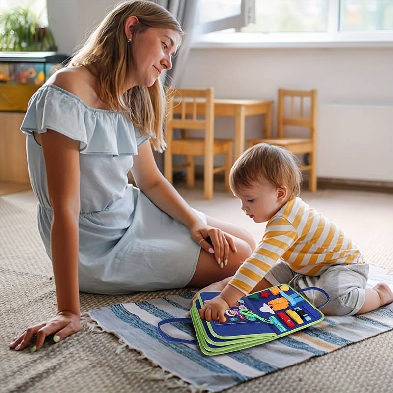 Interactive Montessori Learning Book for Kids – Engaging Activities with Laces, Zippers, and Buttons 1