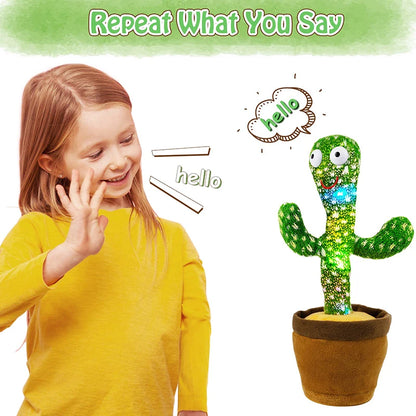 Interactive Talking Cactus Plush Toy for Kids – Soft Dancing Electronic Toy with Colorful Accents 2