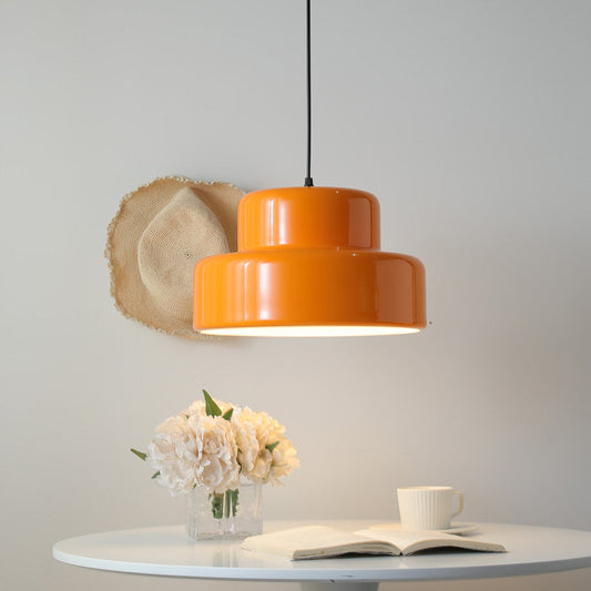 Italian orange Bauhaus pendant lamp 0