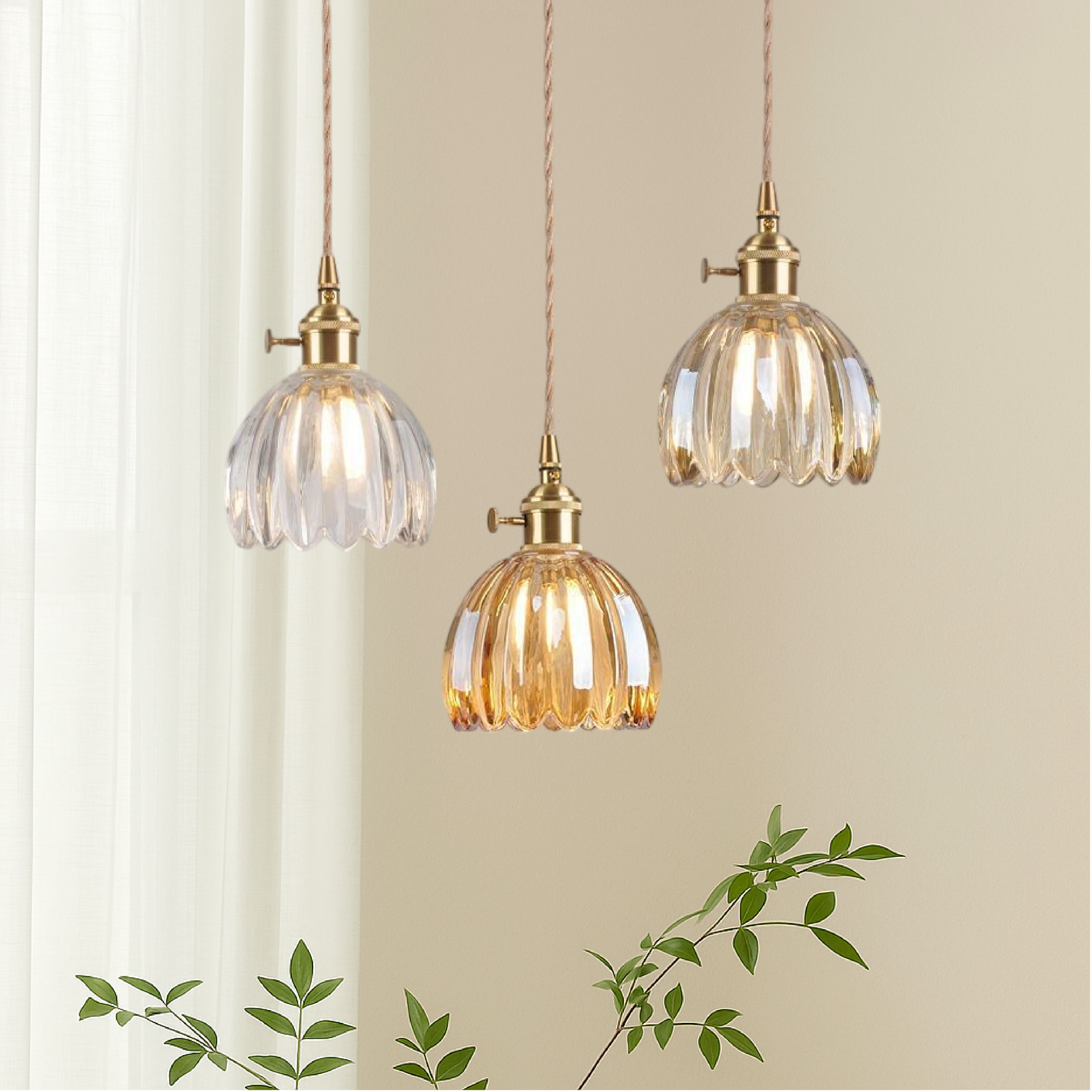 Japanese glass pendant lamp 5