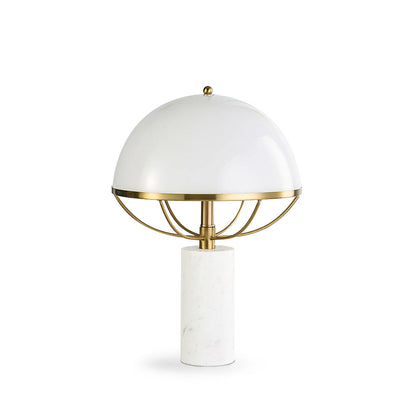 LuxeGlow – Lampada in Vetro con Finitura Dorata e Base in Marmo