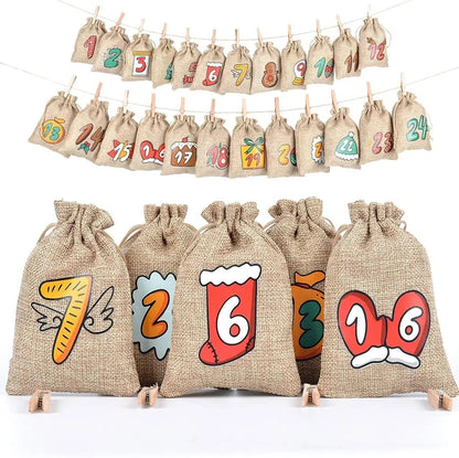 JuteNest | Charming Eco-Friendly Advent Countdown Hanging Calendar 1