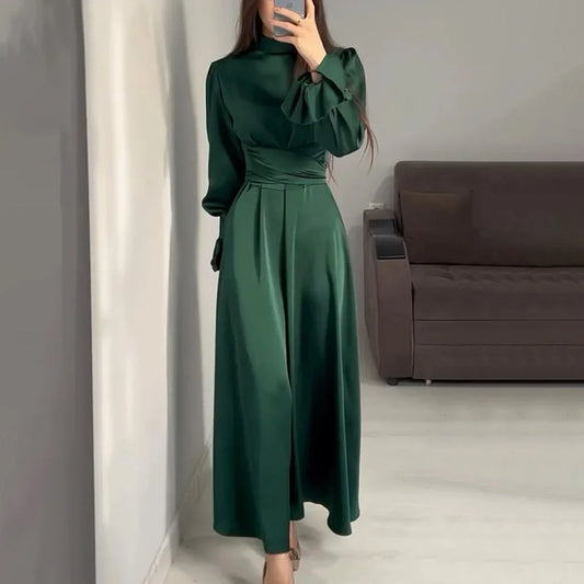 Hymans Elina - Lightweight Long Sleeve Maxi Dress for Women, Elegant Style-1