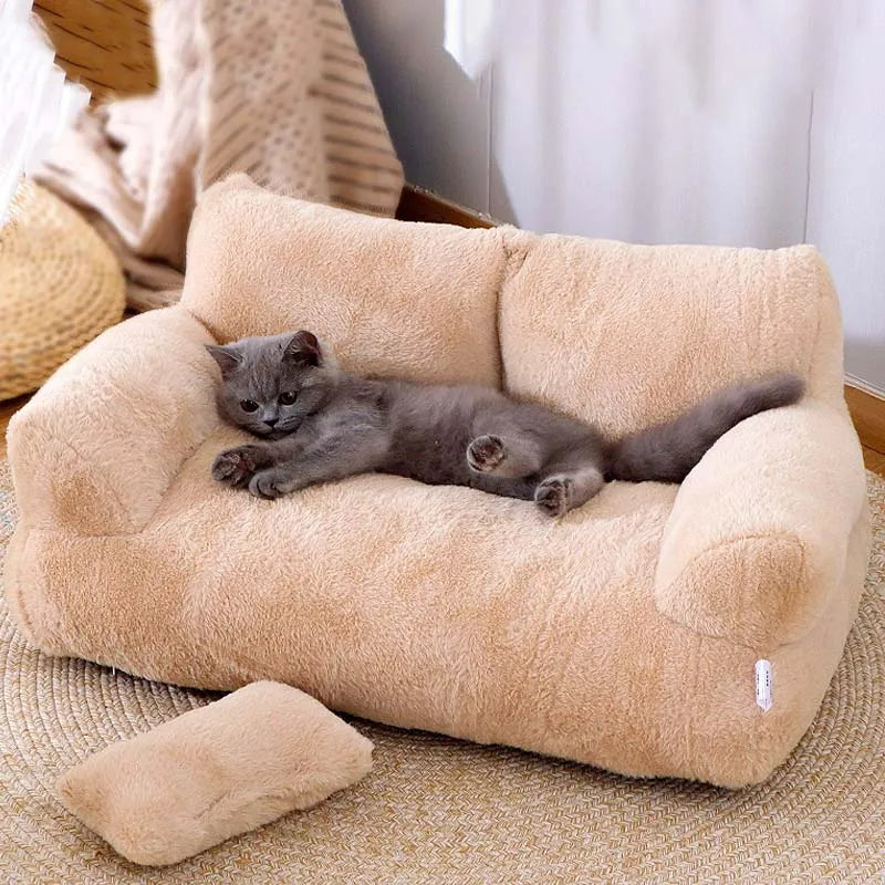 Plush Fleece Dog Sofa Bed for Ultimate Comfort – Spacious and Machine Washable Cat Sofa-2