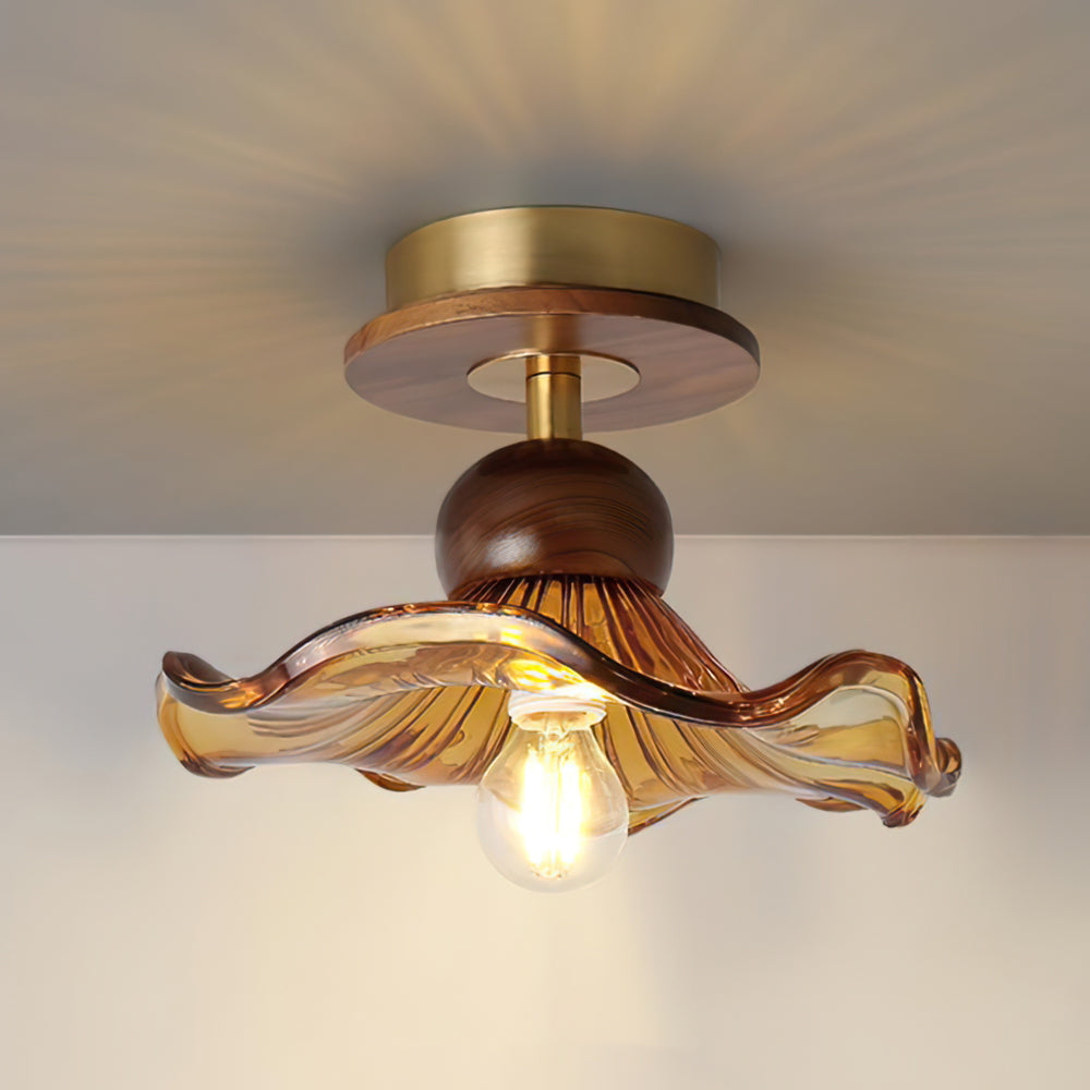 TimberLuxe - Wooden Ceiling Lamp with Graceful Form and Cozy Light
