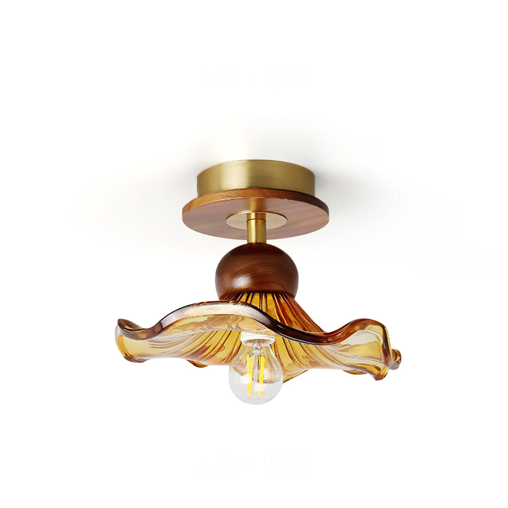TimberLuxe - Wooden Ceiling Lamp with Graceful Form and Cozy Light