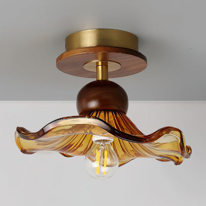 TimberLuxe - Wooden Ceiling Lamp with Graceful Form and Cozy Light