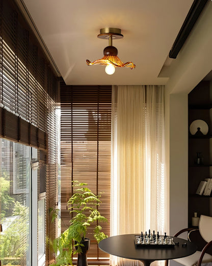 TimberLuxe - Wooden Ceiling Lamp with Graceful Form and Cozy Light