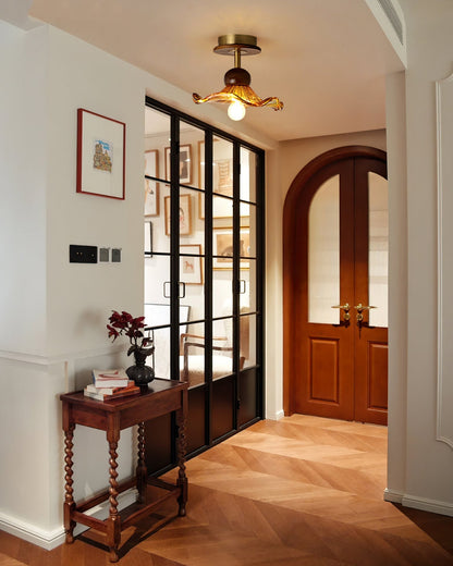 TimberLuxe - Wooden Ceiling Lamp with Graceful Form and Cozy Light