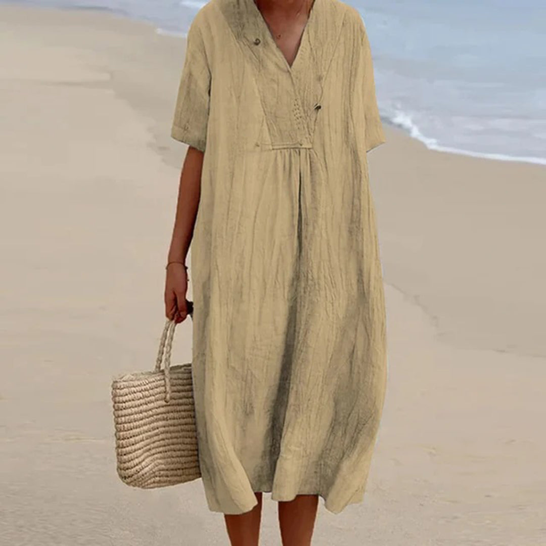 Variant image for Brigitte - Women's Summer Dress, Lightweight Casual Loose Fit in Vibrant Colors-11