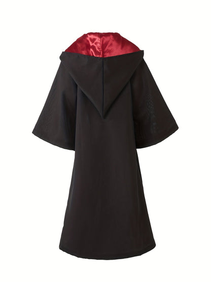 Kids Hooded Wizard Halloween Costume Set | Robe Glasses Hat 2