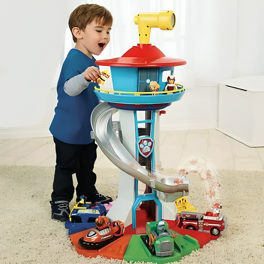 Kids Play Tower with Slide and Figures 0