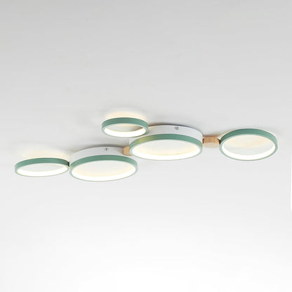 NimbusLuxe – Elegant White and Gray Ceiling Illumination