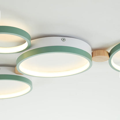 NimbusLuxe – Elegant White and Gray Ceiling Illumination