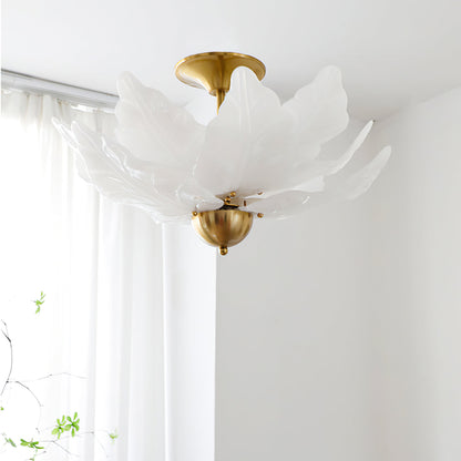 FoliageGlow - Deckenlampe mit Glasblatt-Design und sanfter Beleuchtung
