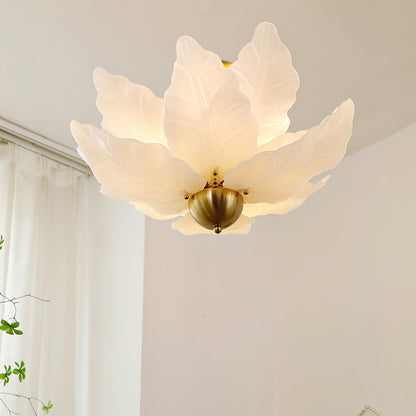 FoliageGlow - Deckenlampe mit Glasblatt-Design und sanfter Beleuchtung