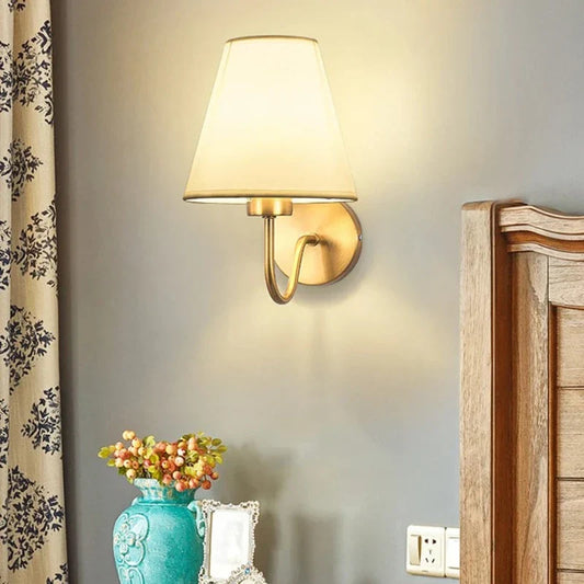 RusticRadiance – Textile Wall Lamp