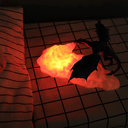 Led Night Light Dragon Flame Lamp Sculpture 2
