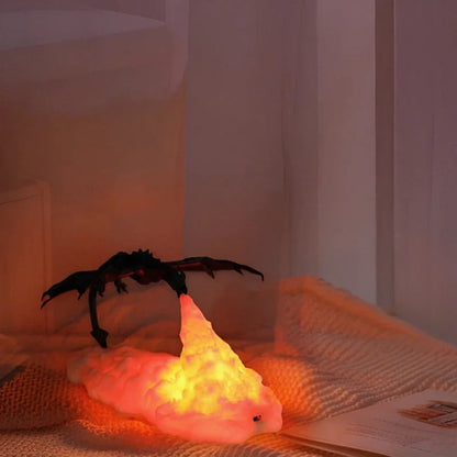 Led Night Light Dragon Flame Lamp Sculpture 5