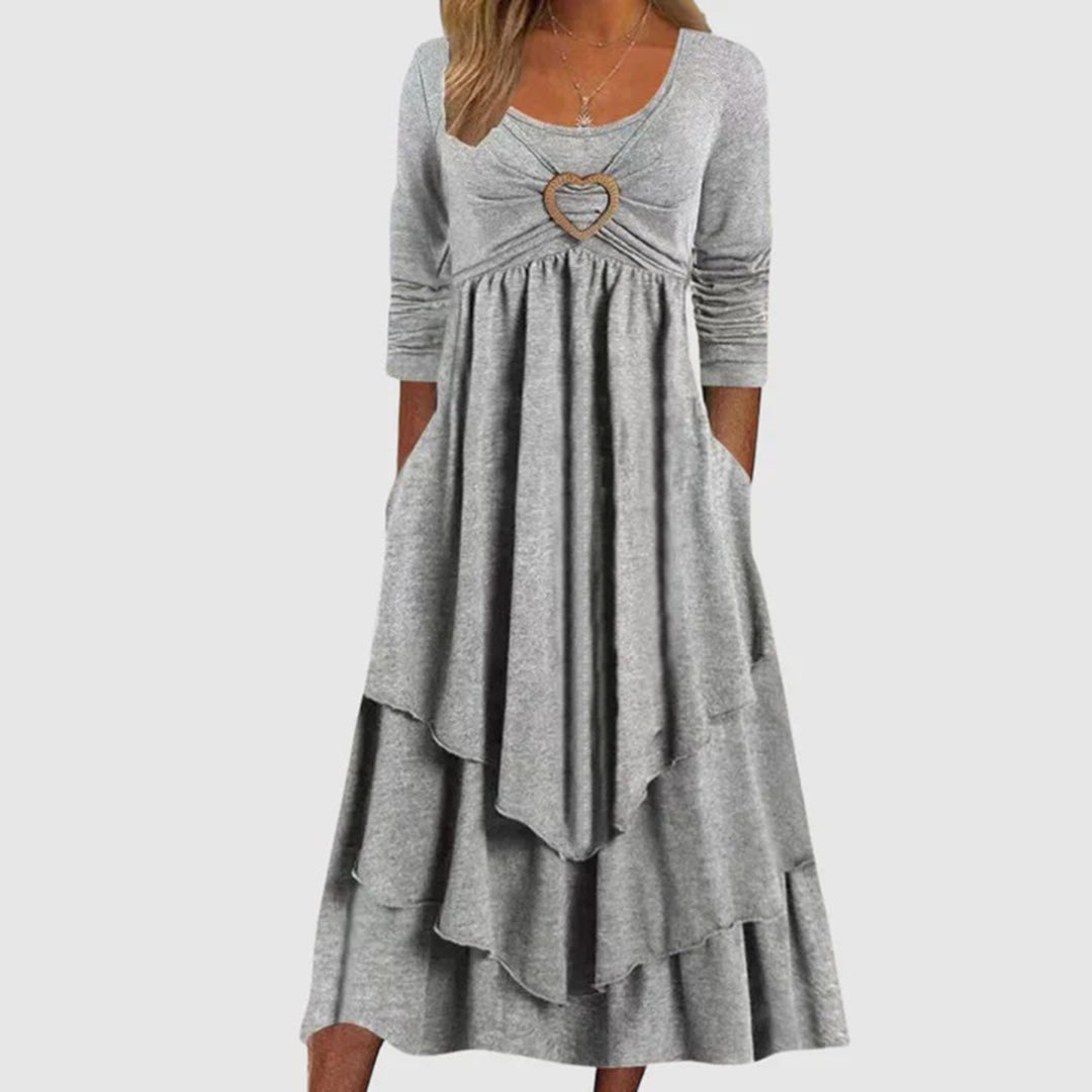 Variant image for Ababa Women's Maxi Dress - Elegant A-Line Long Dress with Pockets-7