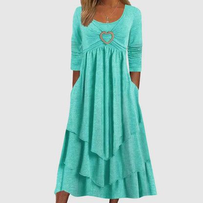Variant image for Ababa Women's Maxi Dress - Elegant A-Line Long Dress with Pockets-31