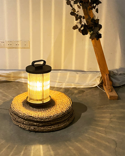 GlowSphere – Elegant Glas- og Rustfrit Stål Have lampe