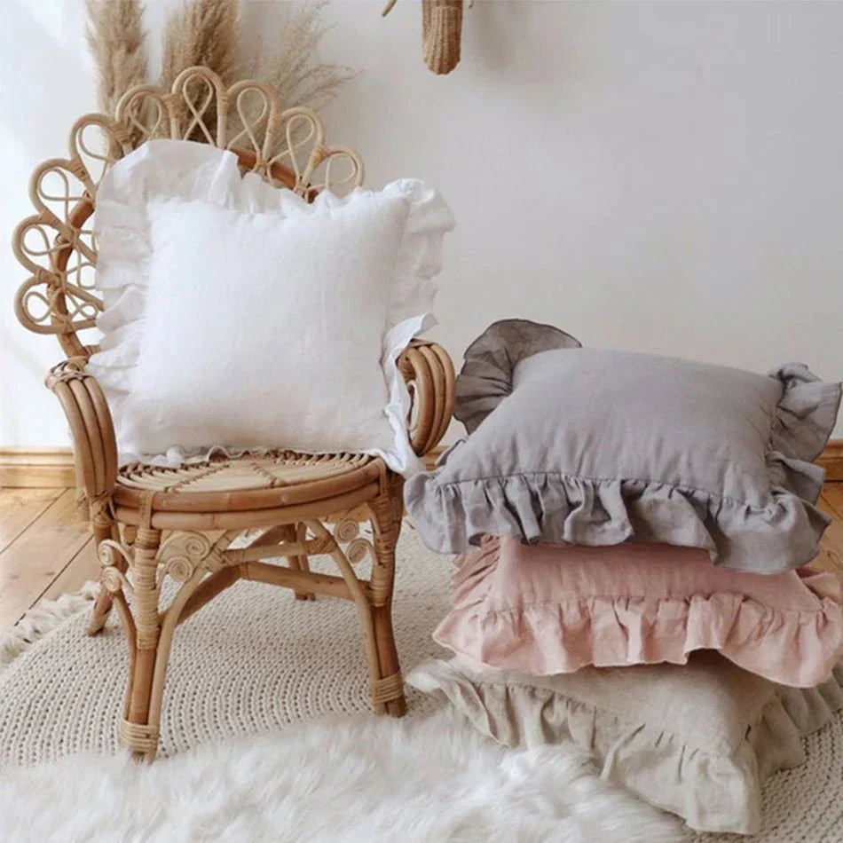 LinenRuffle | Elegant Soft Textured Decorative Pillow Cover 1