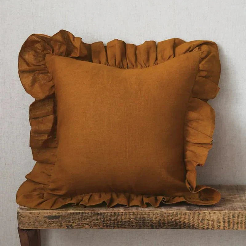 LinenRuffle | Elegant Soft Textured Decorative Pillow Cover 5