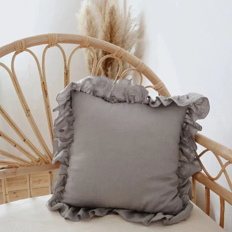 LinenRuffle | Elegant Soft Textured Decorative Pillow Cover 8