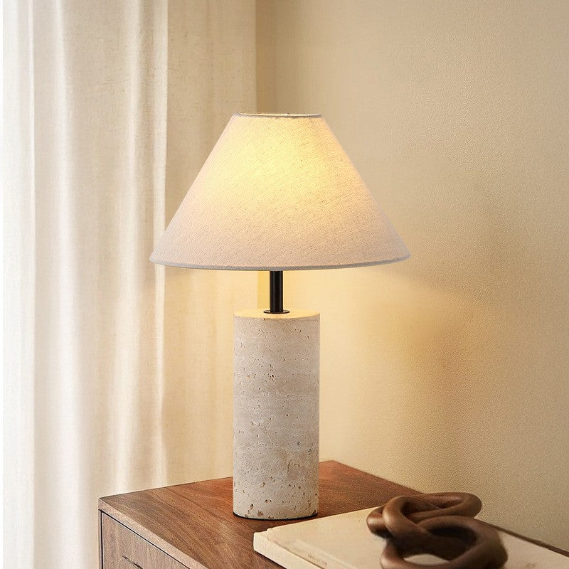 Lorie Marble + Linen Table Lamp 1