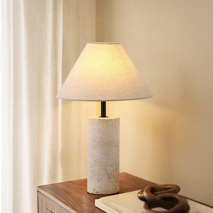 Lorie Marble + Linen Table Lamp 1