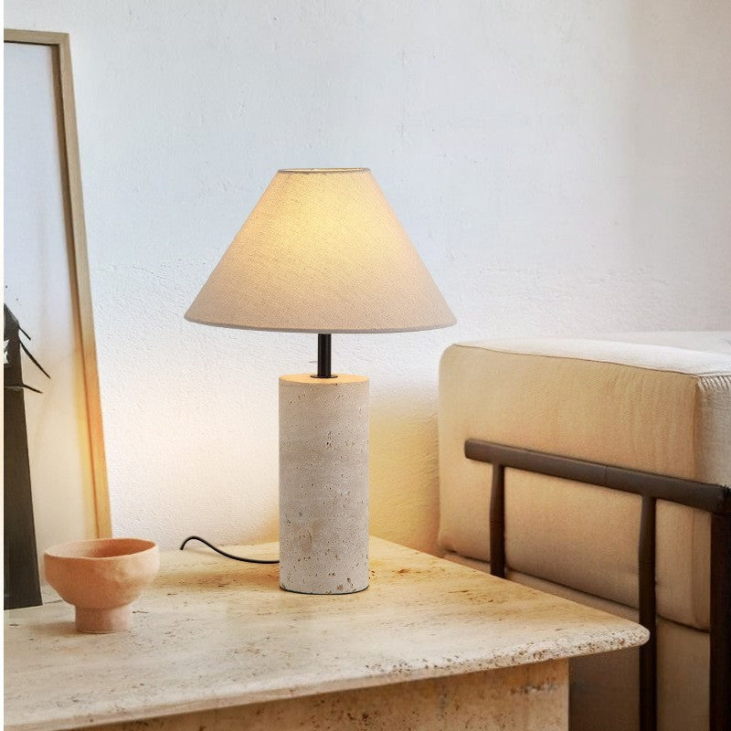 Lorie Marble + Linen Table Lamp 3