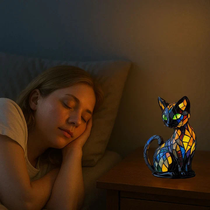 LumiPaws | Stained Glass Cat Table Lamp – Artistic Ambient Light for Home Décor 4