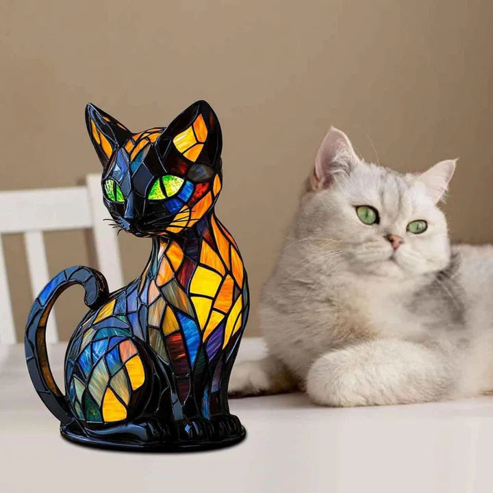 LumiPaws | Stained Glass Cat Table Lamp – Artistic Ambient Light for Home Décor 5