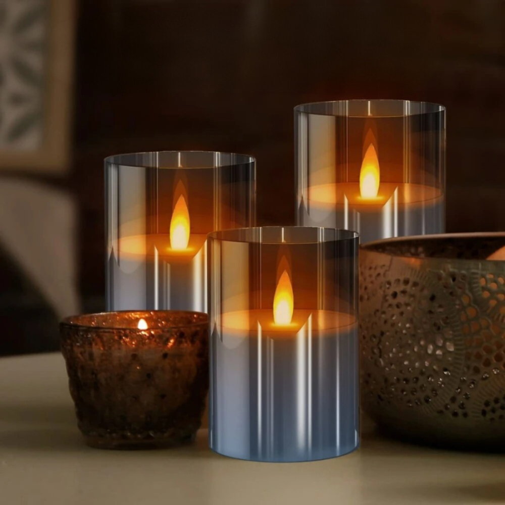 LuminaGlow | Elegant Remote-Controlled Flameless Candle Holder Set 0