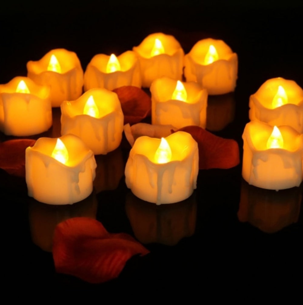 LuminaGlow | Elegant Safe Flameless LED Tea Light Candle Holders Set 5