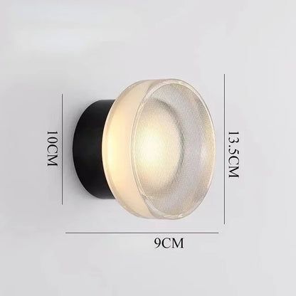 Luminara | Stylish Minimalist Black Round Wall Light Sconce Fixture 1