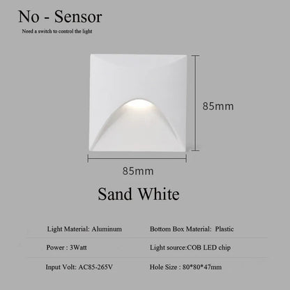 Luminara | Stylish Waterproof LED Outdoor Wall Step Light Fixture 7