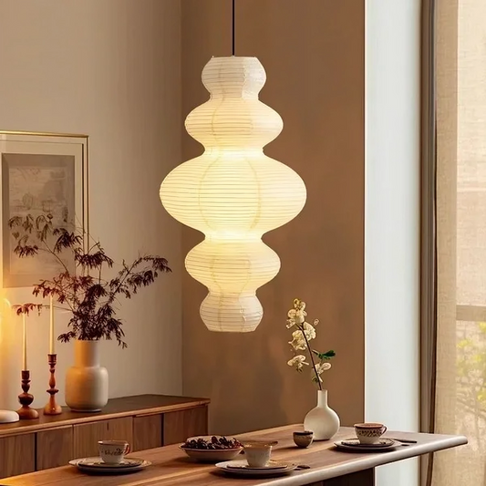 Lumory | Multi-layered Rice Paper Pendant Lamp for Minimalist Elegance 0