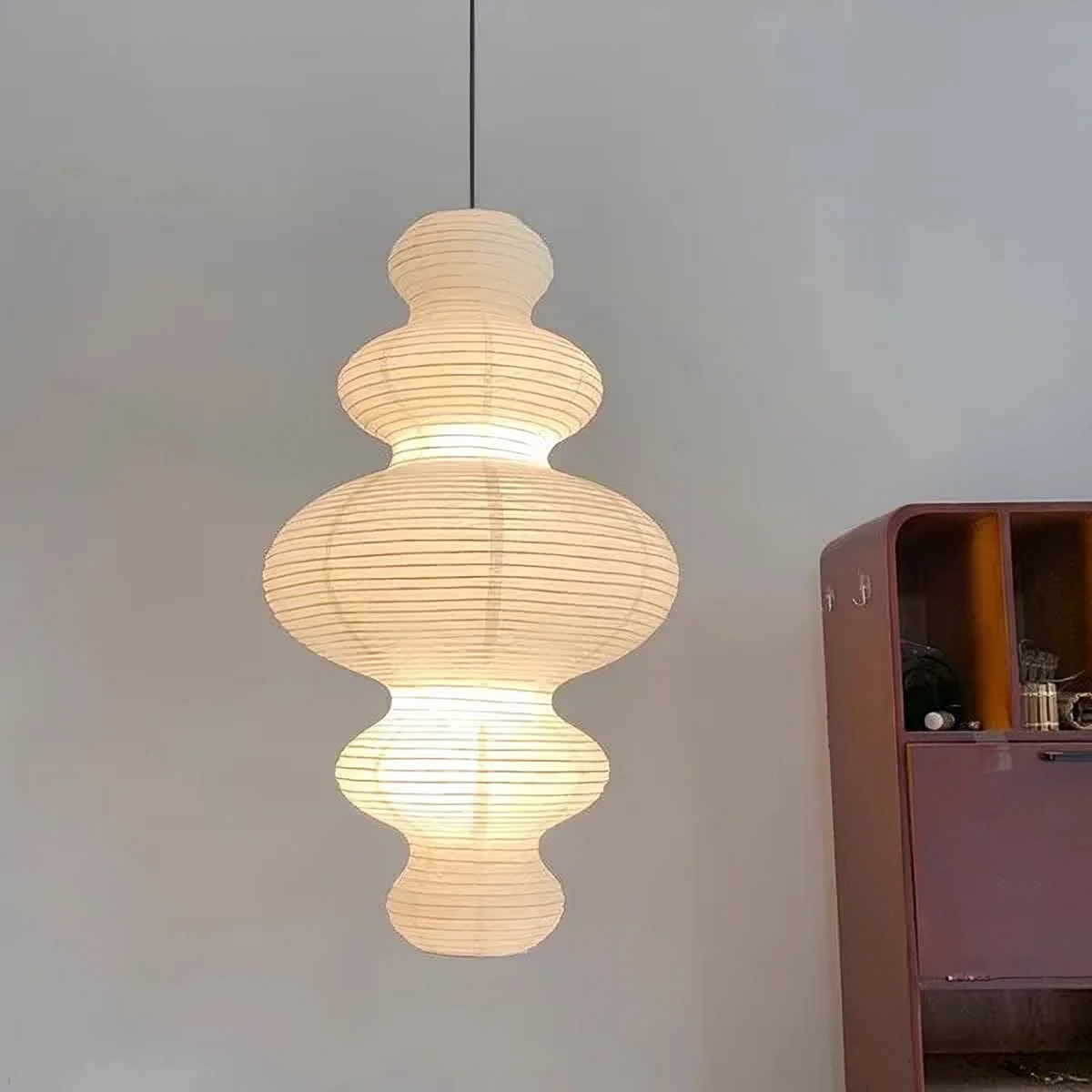 Lumory | Multi-layered Rice Paper Pendant Lamp for Minimalist Elegance 3