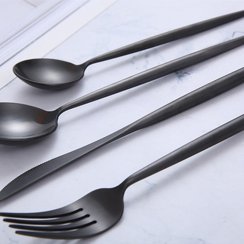 LuxeSteel | Elegant Modern Minimalist Cutlery Set in Timeless Colors 3