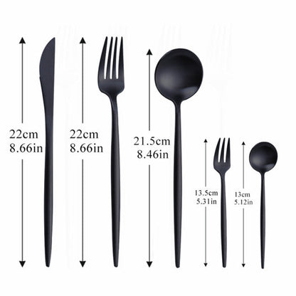 LuxeSteel | Elegant Modern Minimalist Cutlery Set in Timeless Colors 4