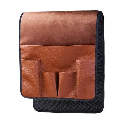 LuxorLeather | Stylish Durable PU Leather Armrest Organizer with 5 Pockets 6