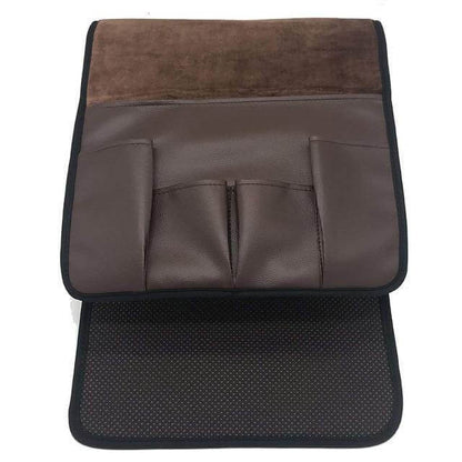 LuxorLeather | Stylish Durable PU Leather Armrest Organizer with 5 Pockets 8
