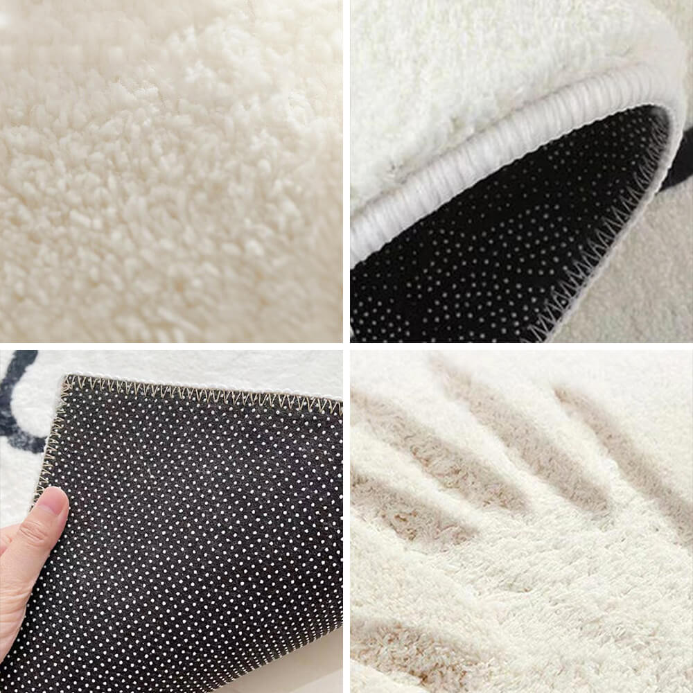 Luxora | Elegant Soft Faux Cashmere Checkerboard Bedside Rug 1