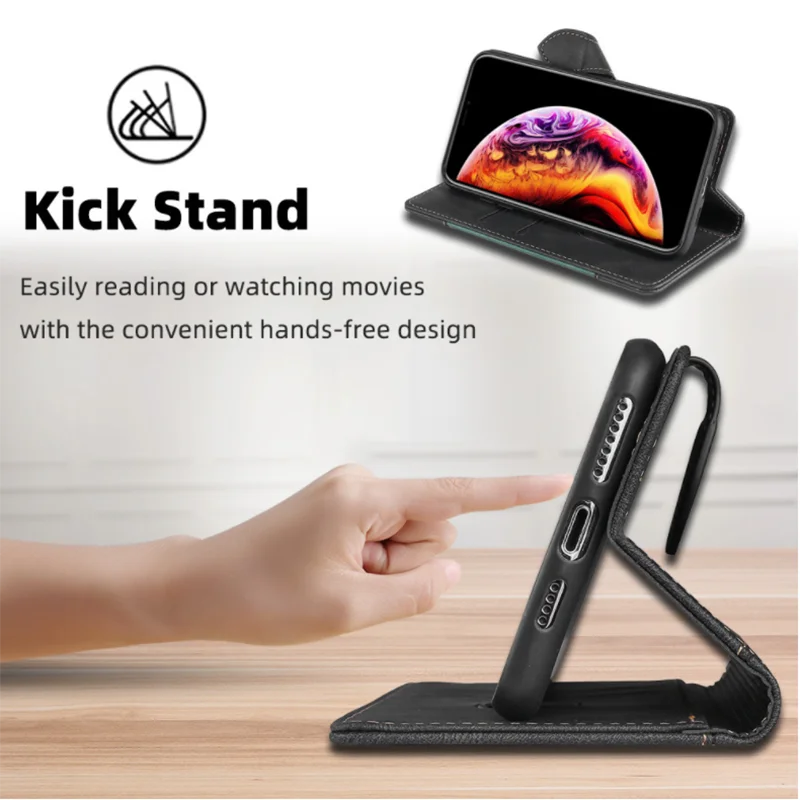 LuxuraCase | Stylish Magnetic Leather Wallet Case for iPhone 3